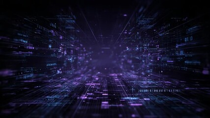 Digital network connecting data in abstract cyberspace - Powered by Adobe