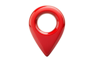 red map pointer image isolated on transparent