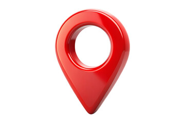 red map pointer image isolated on transparent background
