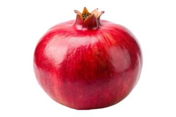 ripe pomegranate image isolated on transparent