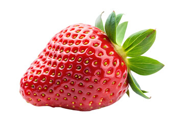ripe strawberry image isolated on transparent background