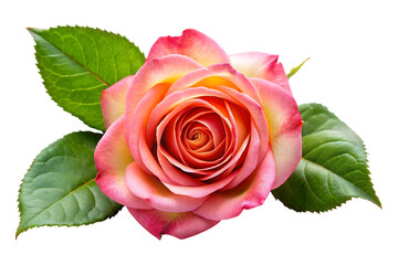 Pink rose flower image isolated on transparent background