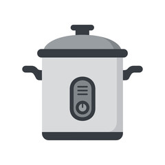 Modern electric pressure cooker in minimalist grey and black for kitchen cooking and healthy lifestyle