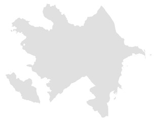 Obraz premium Azerbaijan map, suitable for map, geography, country, border, and location themes. Ideal for education, business, and infographic.