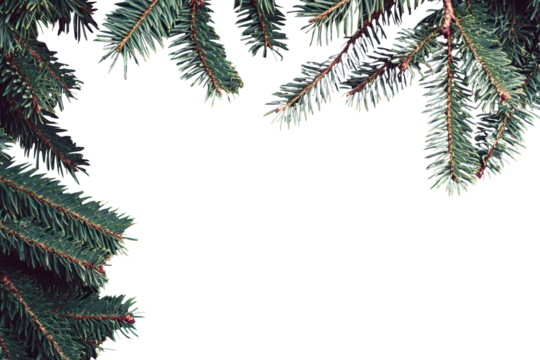 PNG A dark green christmas tree branch bottom border background branches pine. - Powered by Adobe