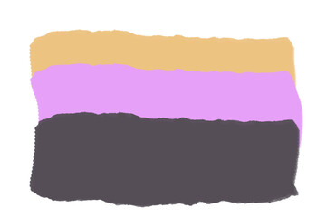 Layered Torn Paper Background in Beige, Purple and Dark Grey