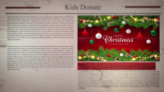 Kids Donate Toys to Less Fortunate Children Christmas newspaper headlines