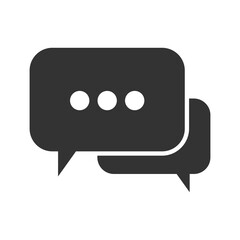 Speech bubbles forum icon isolated on transparent background