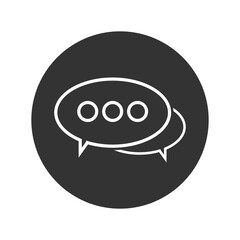 Speech bubbles forum icon isolated on transparent background
