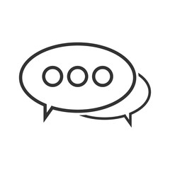 Speech bubbles forum icon isolated on transparent background