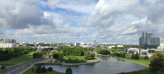 panorama of the city of minsk