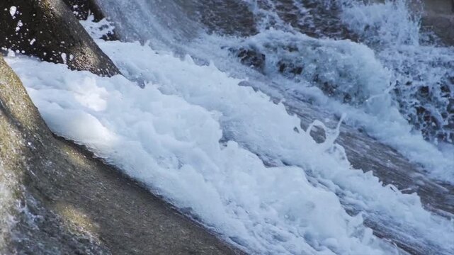 Water Discharge from Sluice Gates During Flood Season - Motion Footage