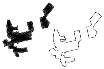 Taraclia District (Republic of Moldova, Administrative divisions of Moldova) map vector illustration, scribble sketch Taraclia map