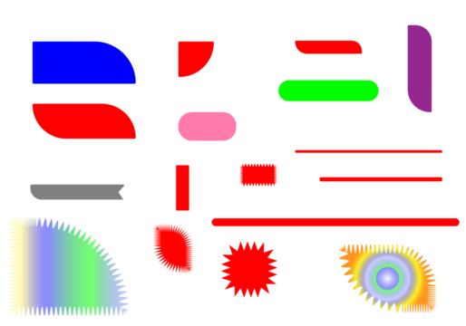 Abstract geometric shapes and vibrant colors on a black background - Powered by Adobe