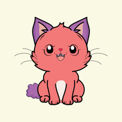 cartoon, cute, character, funny, illustration, anime, cat, pet, kitten, happy, animal, kitty, baby, adorable, design, kawaii, isolated, fun, orange, art, vector, holiday, doodle, sticker, beautiful
