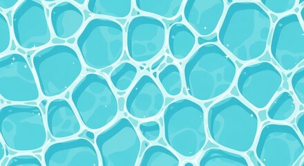 Obraz premium A topdown view of clear turquoise water with a mesmerizing pattern of light and shadow, creating a ripple effect on the surface, perfect for backgrounds and abstract designs