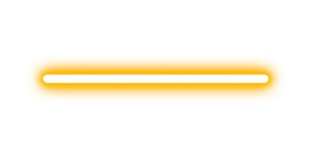 Long orange neon line sign. Glowing vibrant neon light. Neon sign design. Bright illuminated sign. Electric orange line on transparent background. Modern glowing effect. Digital neon art elements PNG