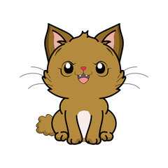 Obraz premium cat, vector, feline, animals, tail, character,