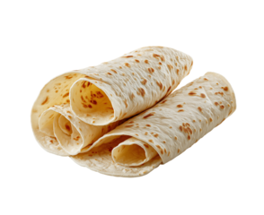 Mexican Tortilla Wrap isolated on White or transparent background Cutout PNG
