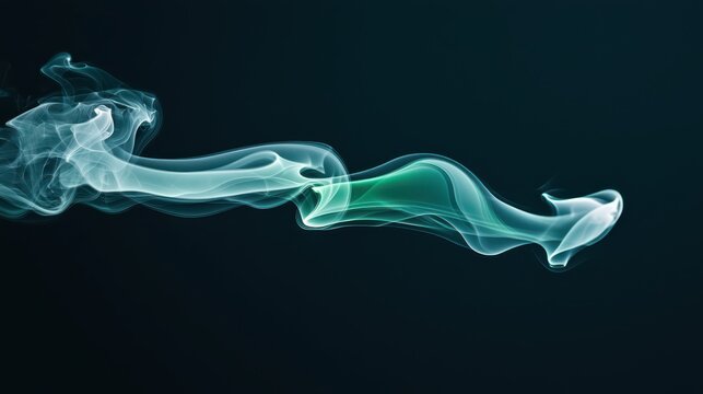 Ethereal smoke patterns dance gracefully against a dark background, creating a serene and captivating visual experience.