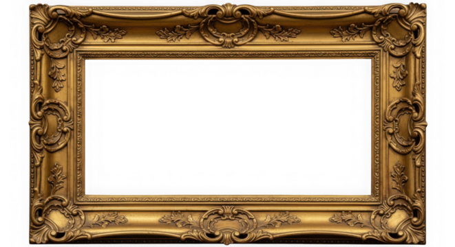 Antique golden frame for art and photography