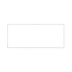 Obraz premium Minimalist White Rectangular Frame on Stark Transparent Background