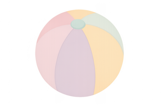 Pastel colored beach ball for summer recreation