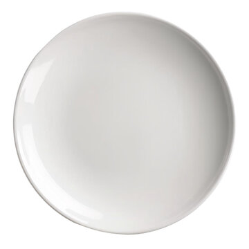 White Ceramic Plate Top View Isolated on White Background &ndash; High-Resolution Studio Lighting Product Photo for Product Listings and Mockup Design