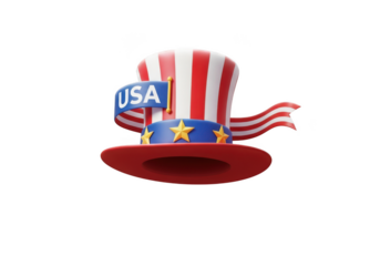 Patriotic Uncle Sam Hat Celebrating American Independence Day