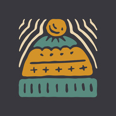 Doodle Illustration of a Beanie