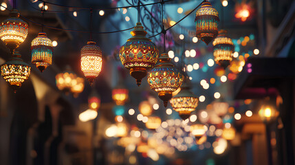 holiday celebration lights with beautiful colors