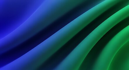 Fototapeta premium Abstract wavy lines with blue and green gradient colors creating a smooth and flowing background