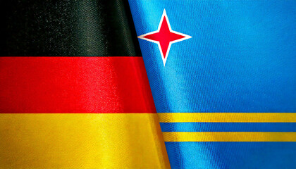 ドイツの国旗とオランダ領アルバの国旗(Germany Flag & Aruba flag.)
