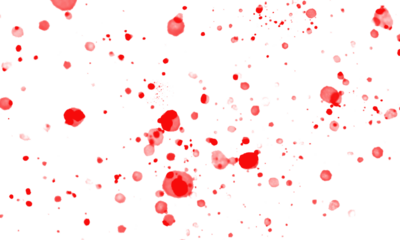 Red splatters on black backdrop a grunge pattern