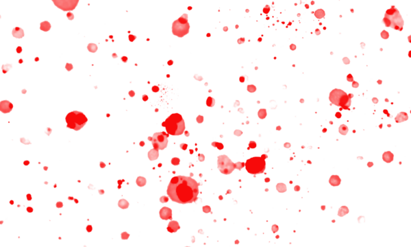 Red splatters on black backdrop a grunge pattern