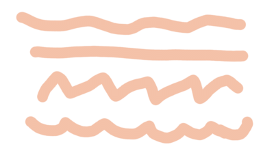 Abstract wavy lines in orange on black background
