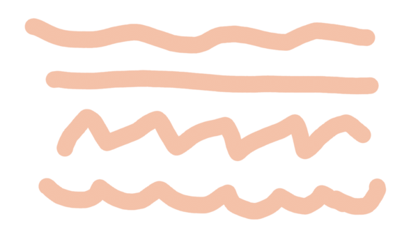 Abstract wavy lines in orange on black background