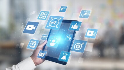 Content marketing interface with data dashboards, analytics charts, and content tools. Marketing success comes from content performance, content planning, and marketing optimization. Spire