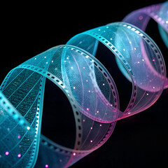 Abstract colorful fractal background vector illustration with glowing bright blue wave lines art pattern design