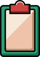 Clipboard flat design icon for notes tasks