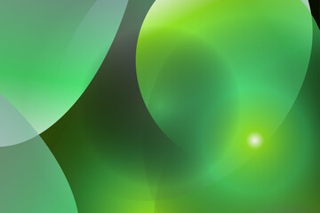 Abstract green sphere swirls © Josnara