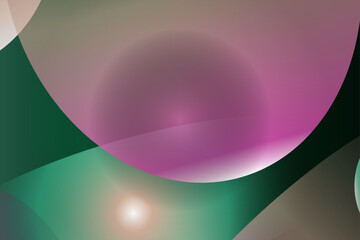 Abstract gradient orb fractal design