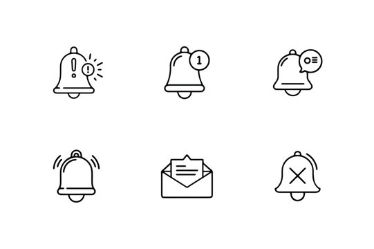 Bell Alert Warning Sound Line Icon