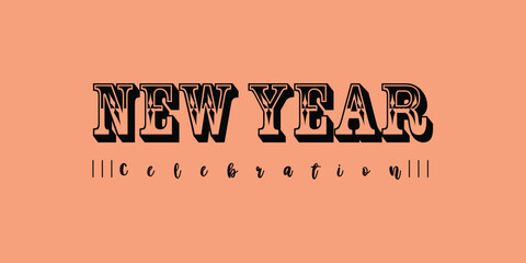 New Year celebration design for festive marketing campaigns and social media posts, perfect for welcoming 2024 with style and joyful anticipation