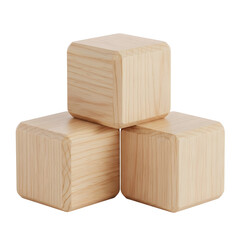 Wooden storage box placed on a clean white background