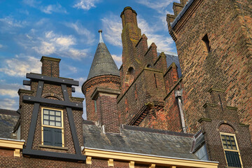 Binnenhof - a complex of the official buildings in the center of Hague, Netherlands