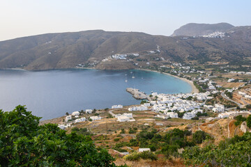 Obraz premium Aegiali, a touristic village on the island of Amorgos in Greece. Cyclades, Greece