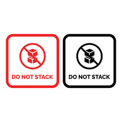 Do Not Stack Box Packaging Vector Icon Sign
