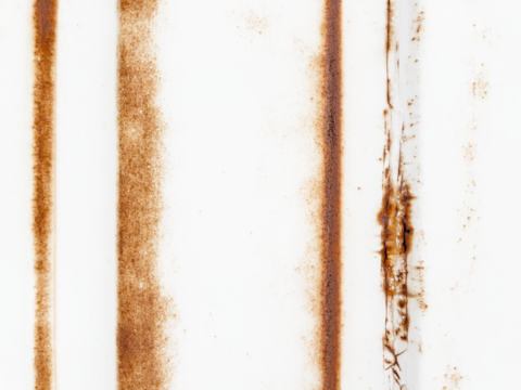 Rust metal texture overlay effect on transparent background