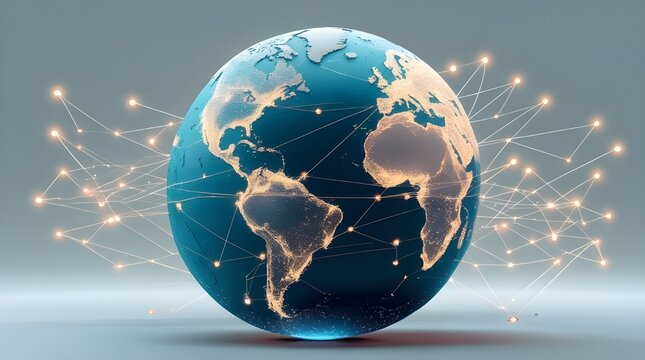 Virtual Technology Network Chart – Futuristic IT & Data Visualization